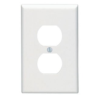 80503-W Midway Size Traditional Wall Plate, 1 Gangs, 3-1/8 in W x 4-7/8 in H, Thermoset, White