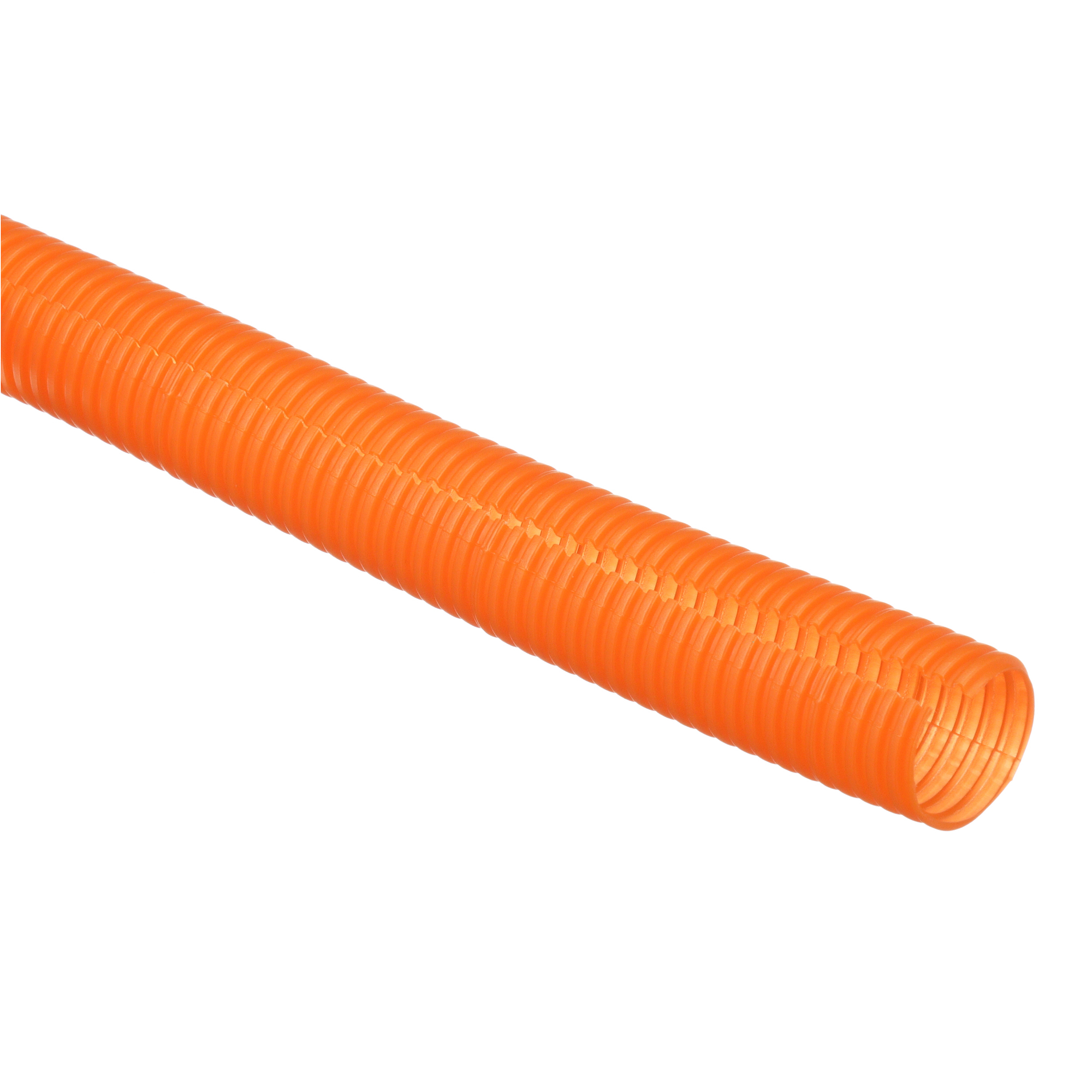 CLTS62F-C3 Solid Wall Corrugated Loom Tubing, 0.66 in ID x 100 ft L x 0.02 in THK, Polyethylene, Orange