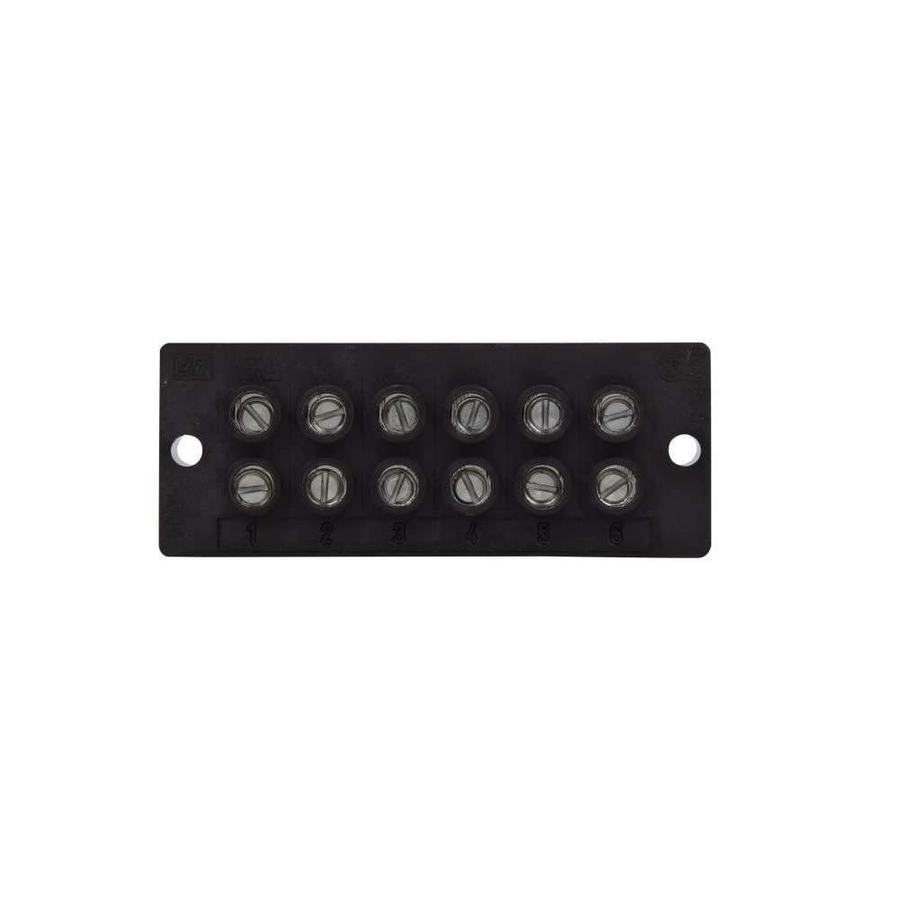14004-6 6-Pole Dead Front Enclosed Power Terminal Block, 600 V AC/DC, 90 A, 14 to 4 AWG Wire