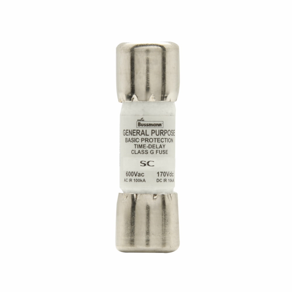 SC-1 General Purpose Current Limiting Fast Acting Time Delay Fuse, 1 A, 600 V AC/170 V DC, 100000 A/10000 A DC Interrupt, G Class, Cartridge Body