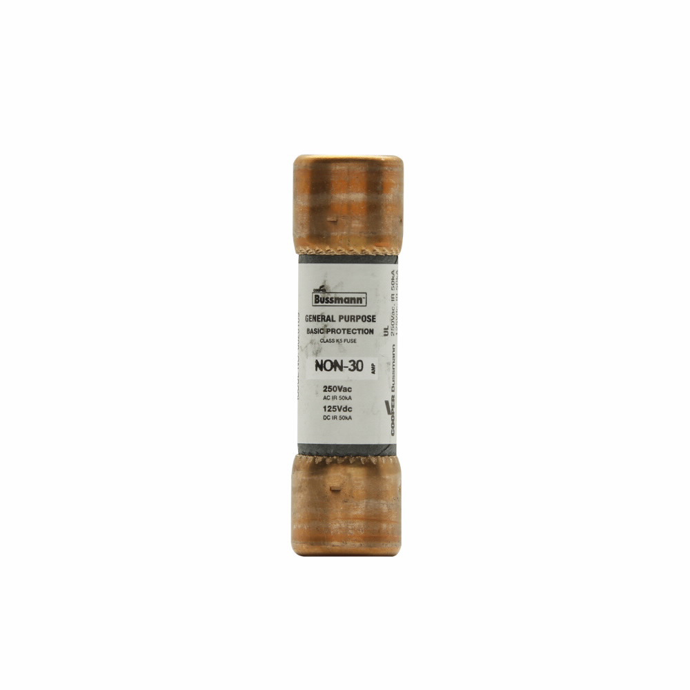NON-1 General Purpose Fast Acting Non-Current Limiting One-Time Fuse, 1 A, 250 V AC/125 V DC, 50 kA Interrupt, Class: K5, Cylindrical Body