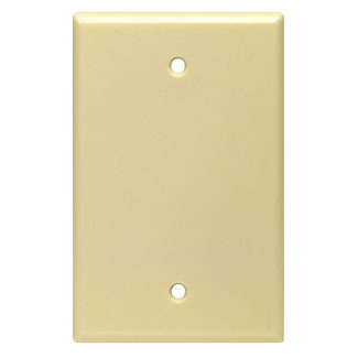 PJ13-GY Midway Size Blank Wall Plate, 1 Gangs, 3-1/8 in W x 4-7/8 in H, Thermoplastic Nylon, Gray