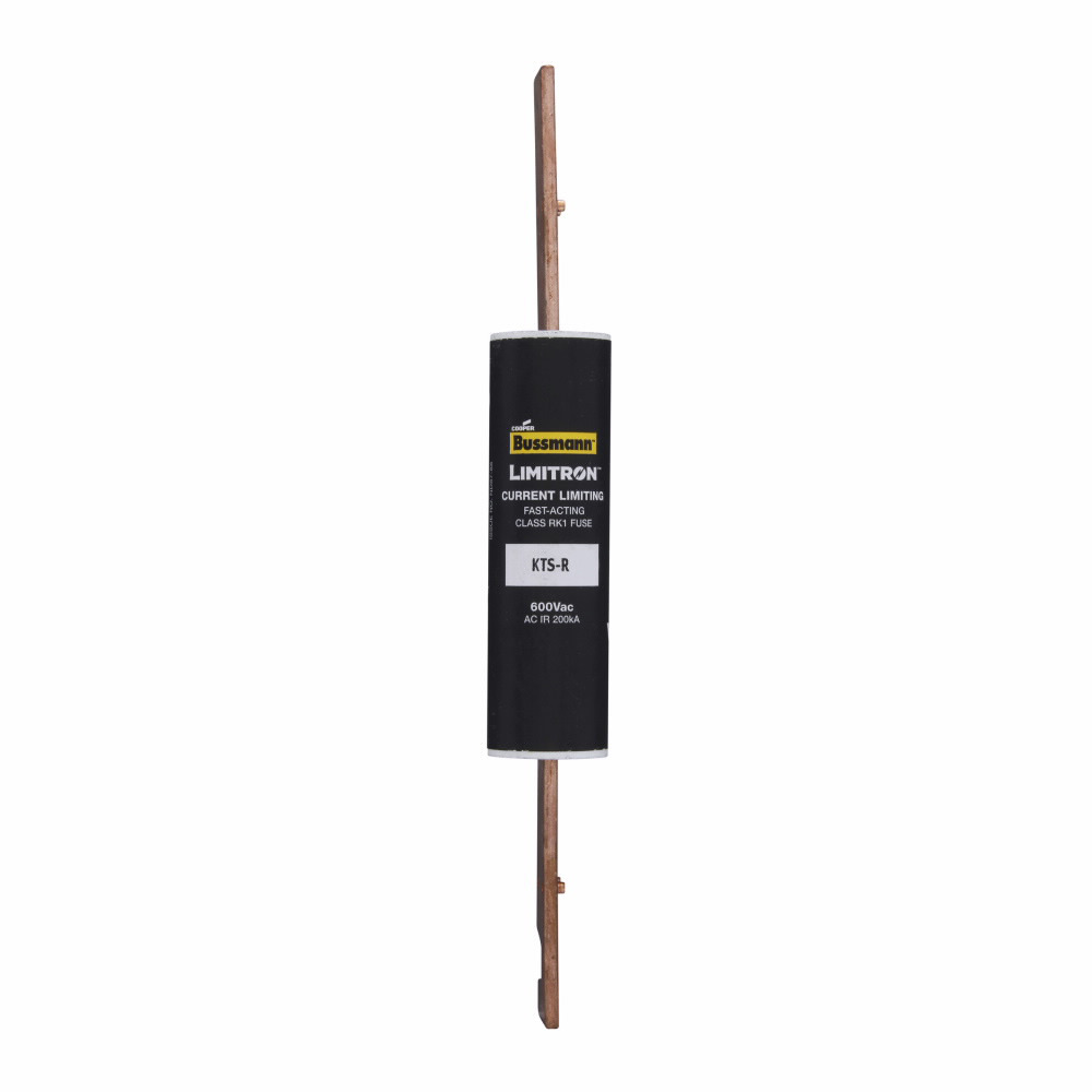 Eaton Bussmann series KTS-R fuse, LIMITRON Fast-acting fuse, 70/30 brass end cap, Panelboards, 125 A, 1, Class RK1, Non-indicating, Blade end x blade end, 200 kAIC at 600 Vac, Melamine glass tube, Standard, 600 V