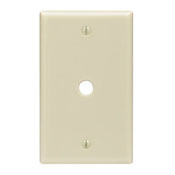 PJ11-I Midway Size Wallplate, 1 Gang, 3-1/8 in W, Thermoplastic, Box Mount