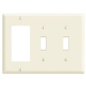 PJ226-W Midway Size Combination Wall Plate, 3 Gangs, 6-3/4 in W x 4-7/8 in H, Thermoplastic, White