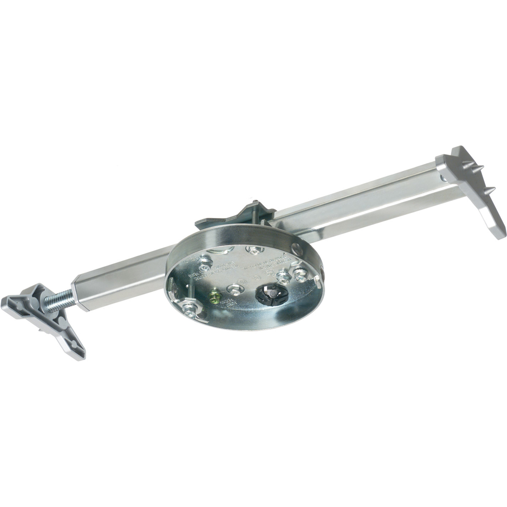 FBRS407R Heavy Duty Fan/Fixture Mounting Box With Knockout, Steel, 8 cu-in Capacity, 3.62 in L x 13.25 in W x 2.098 in H