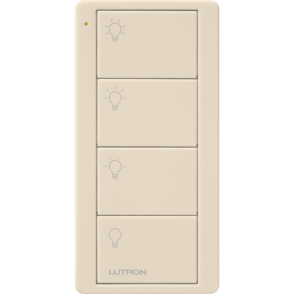 PJ2-4B-LA-L31P 4-Button Scene Control Pico Smart Remote with Light Icons, Light Almond