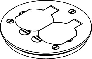 895TAL Ratchet-Pro 880/881 Assembled Cover Plate With Flip Lid, 4-1/4 in Dia, Duplex Cover, Aluminum