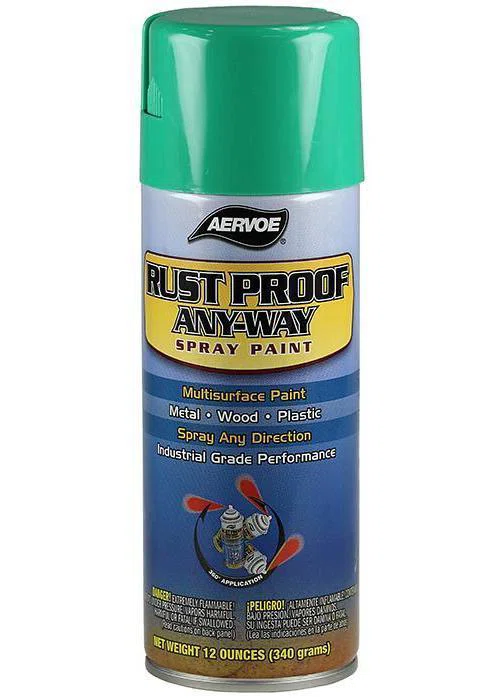 304 Solvent Based Rust Proof Paint, 16 oz Container, Safety Green, 15 min Curing