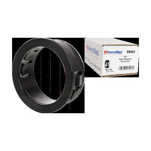 95092 Knockout Bushing, For Use With Electrical Knockout, Nylon, Black
