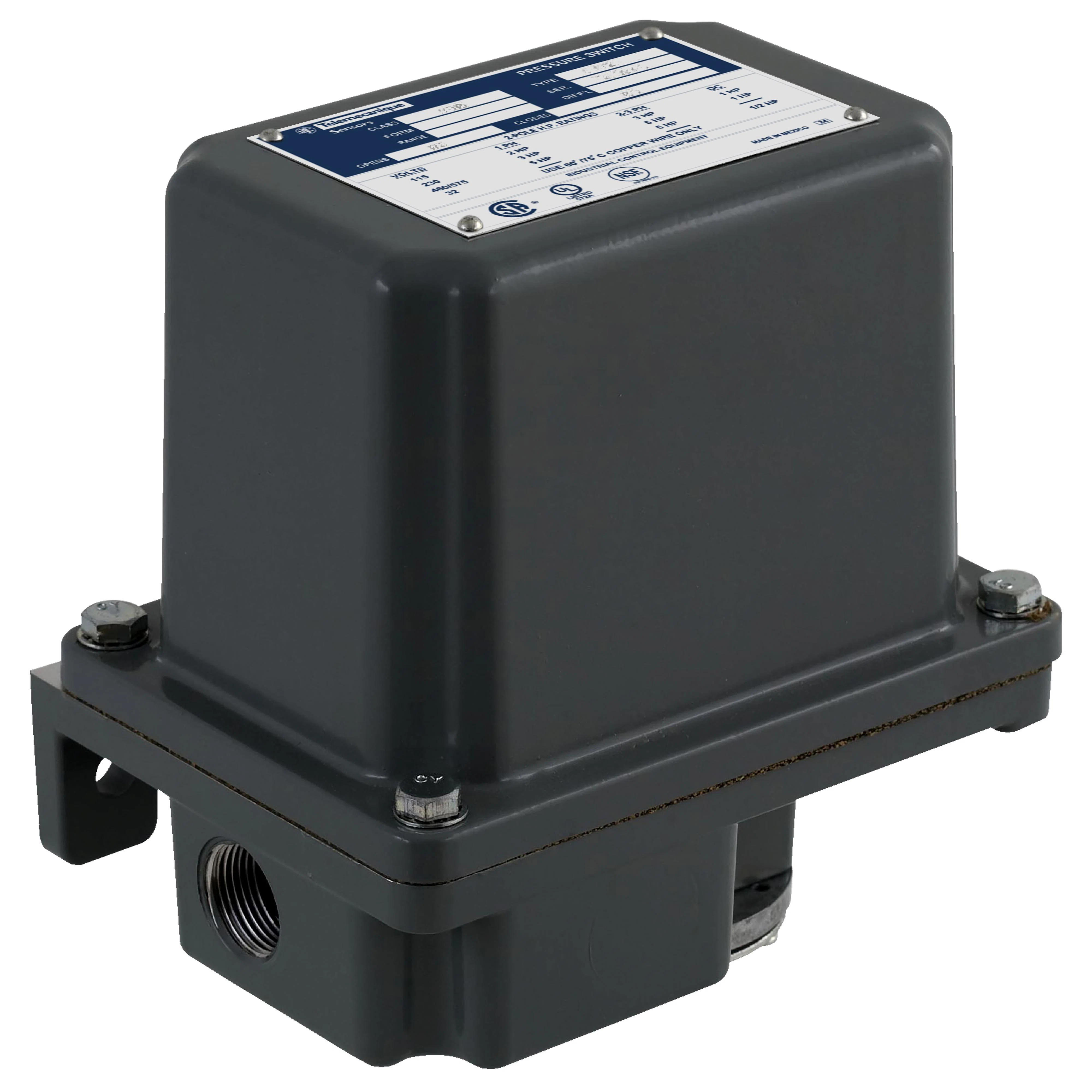 Pumptrol, pump or compressor switch 9013GH, adjustable diff., 145 175 PSI